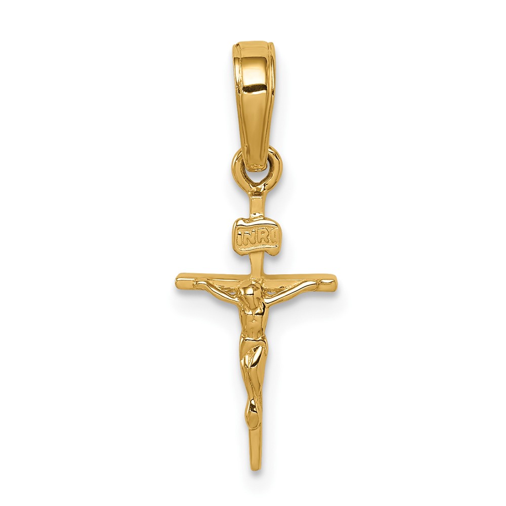 10K Small INRI Crucifix Pendant (10C3894)