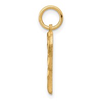 10K Yellow Gold Cut-out Heart Charm view 2