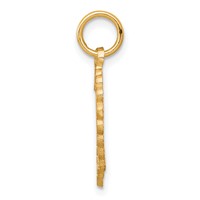 10K Yellow Gold Scalloped Edge Heart Charm view 2