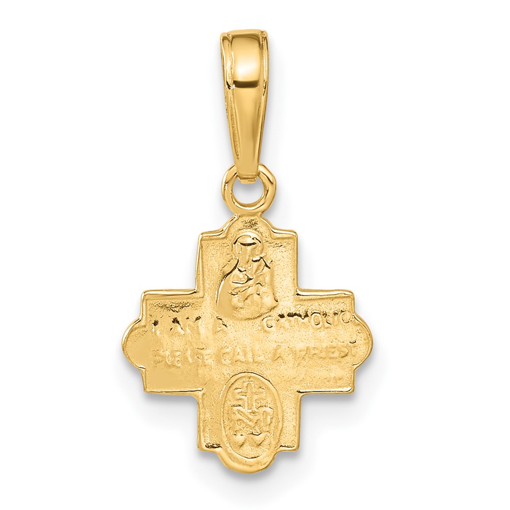 10k Miniature Four Way Medal Pendant (10C3963)