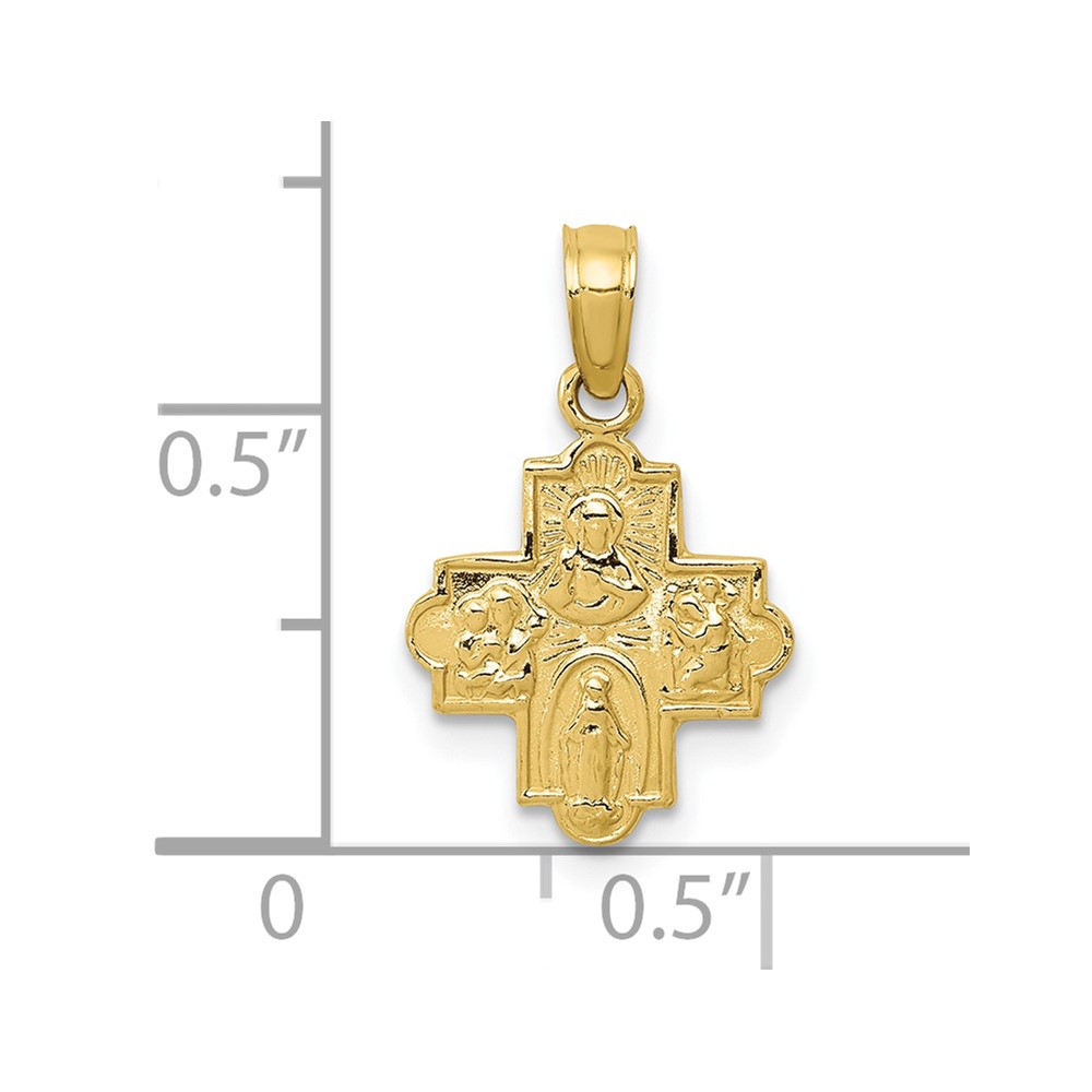 10k Miniature Four Way Medal Pendant (10C3963)