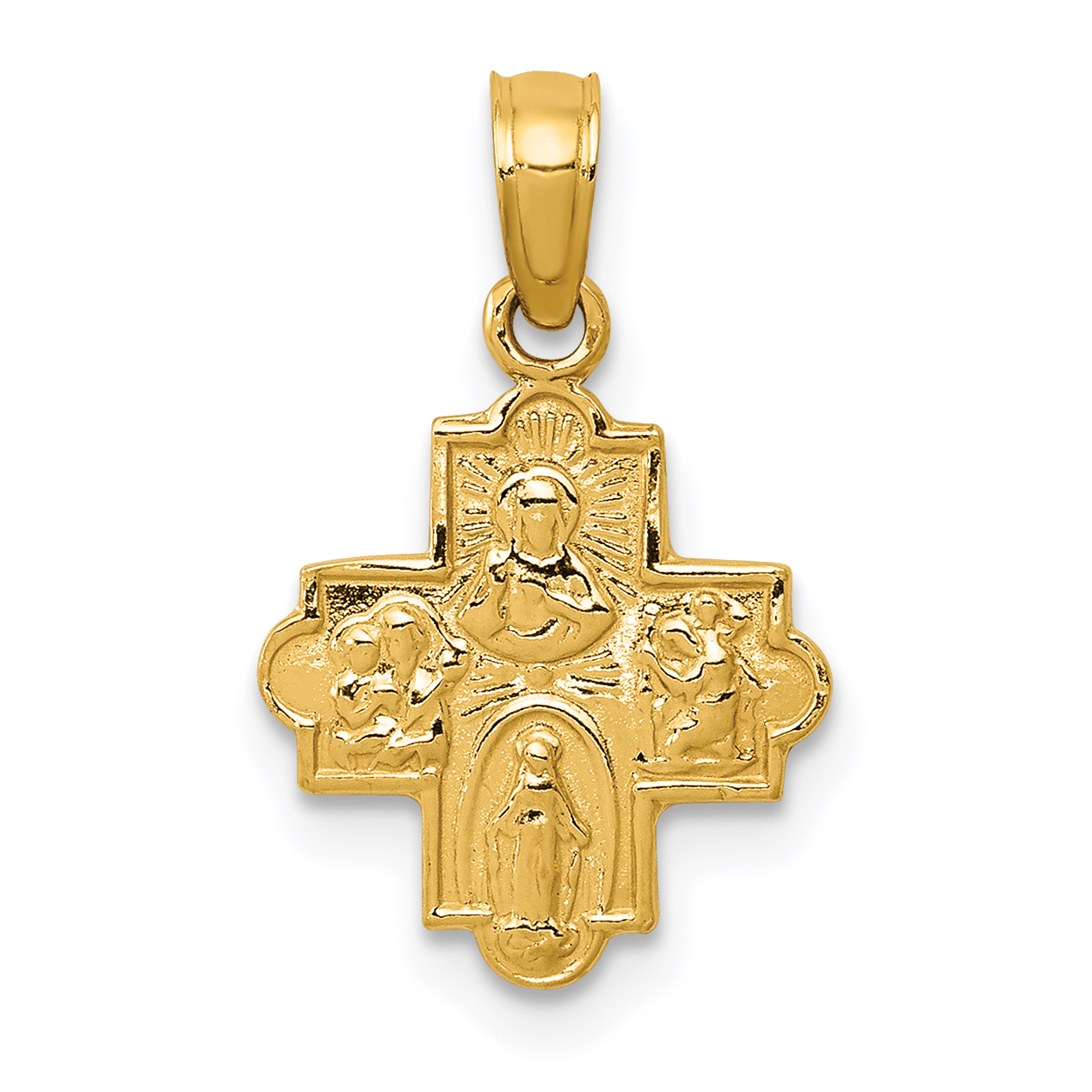10k Miniature Four Way Medal Pendant (10C3963)
