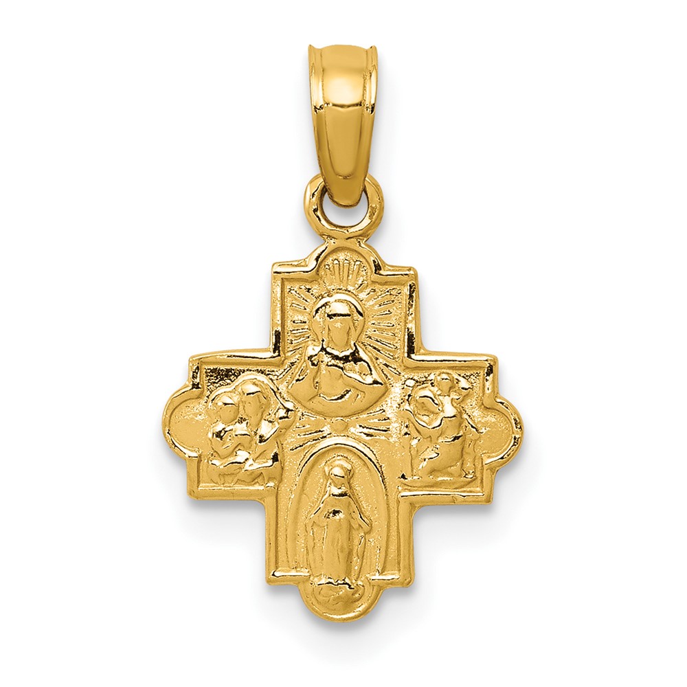 10k Miniature Four Way Medal Pendant (10C3963)
