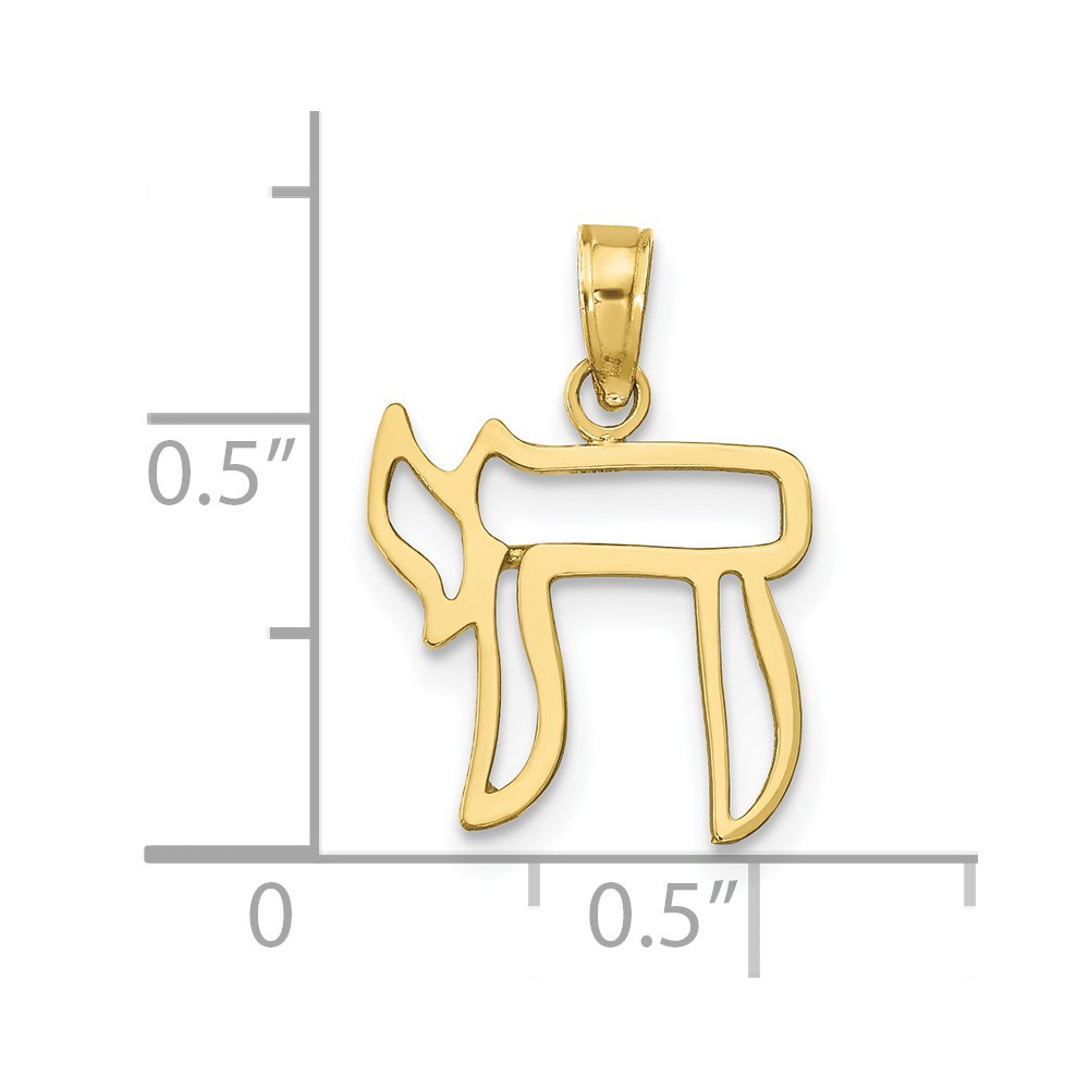 10K Chai Cut-out Pendant (10C3991)