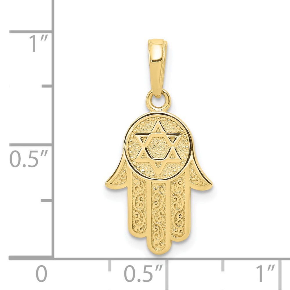 10K Hamsa W/Star Of David Pendant (10C3993)
