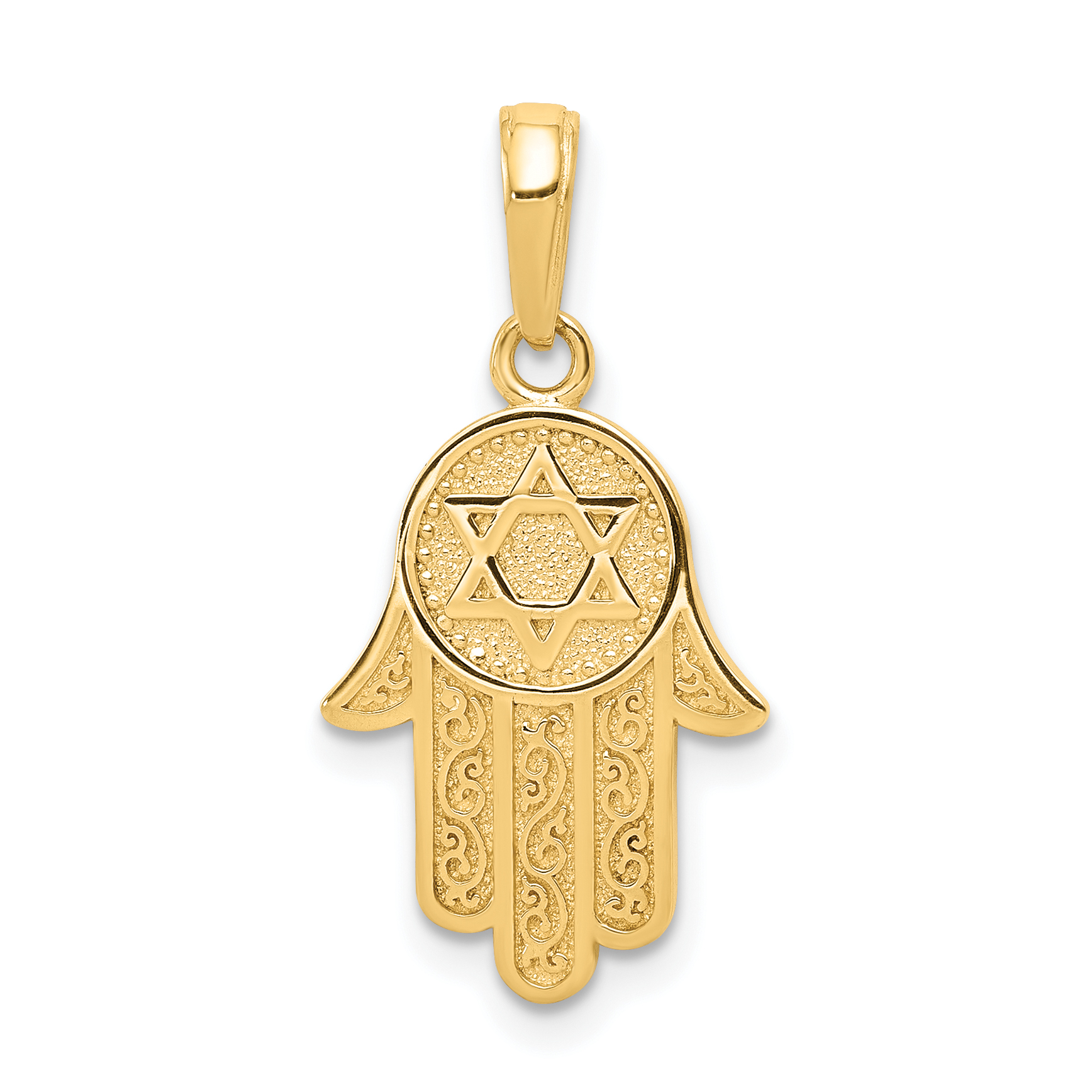 10K Hamsa W/Star Of David Pendant (10C3993)