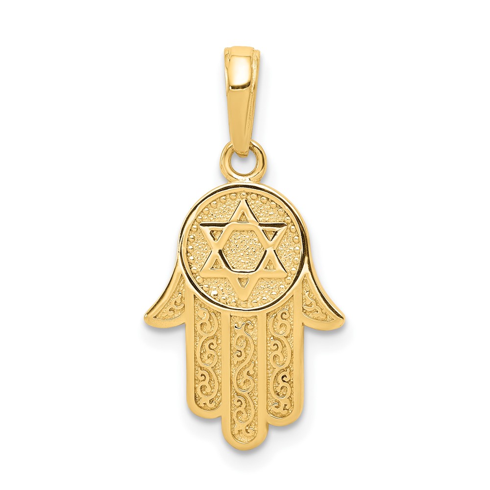 10K Hamsa W/Star Of David Pendant (10C3993)