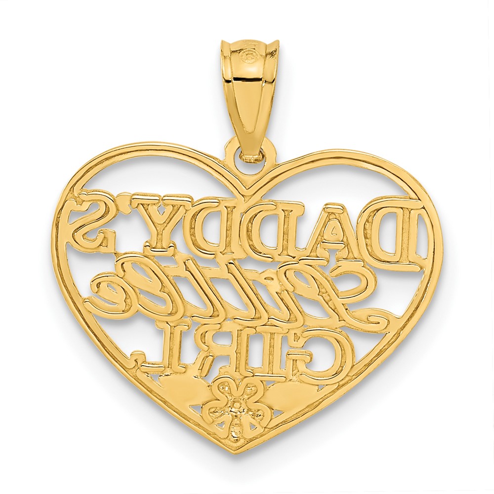 10k D/C Daddys Little Girl Heart Pendant (10C4027)