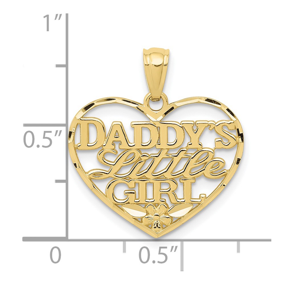 10k D/C Daddys Little Girl Heart Pendant (10C4027)