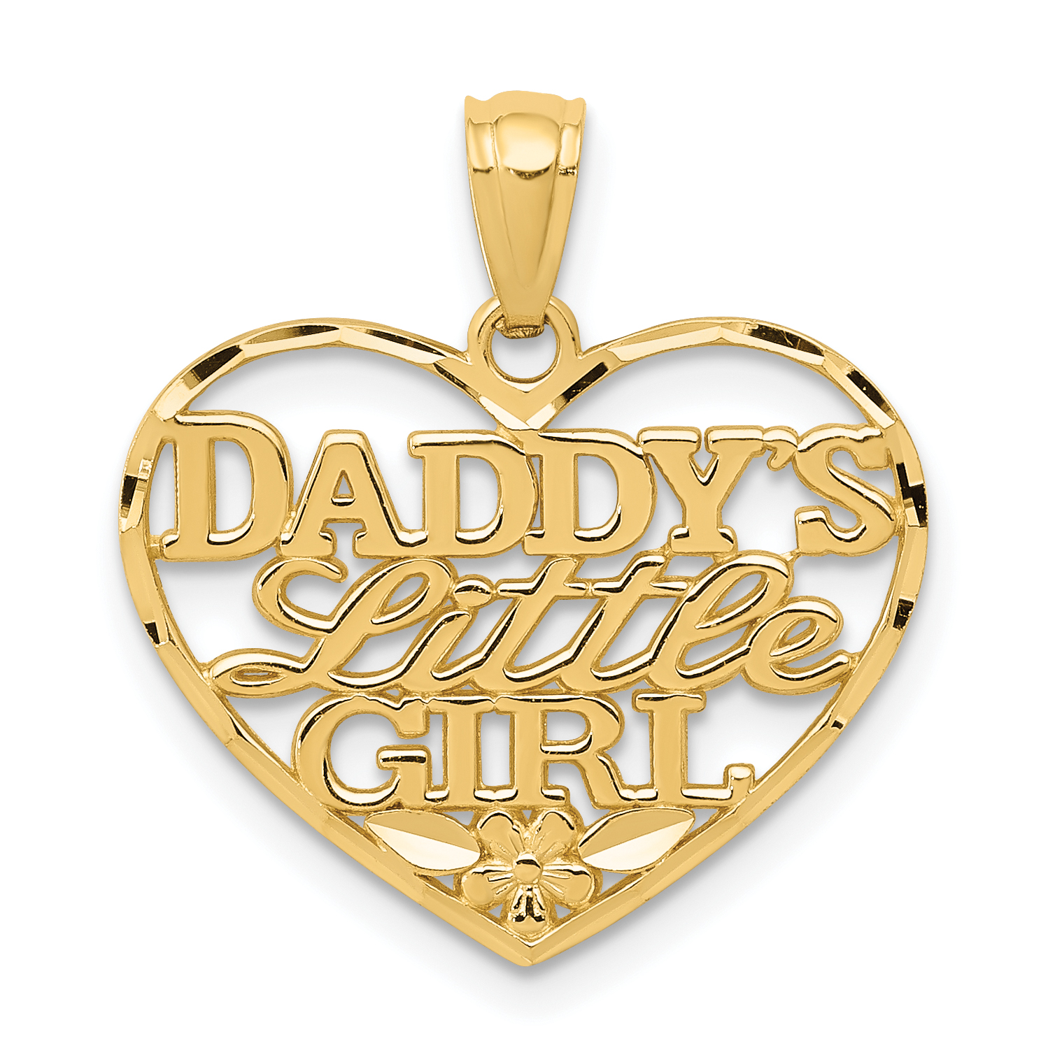 10k D/C Daddys Little Girl Heart Pendant (10C4027)