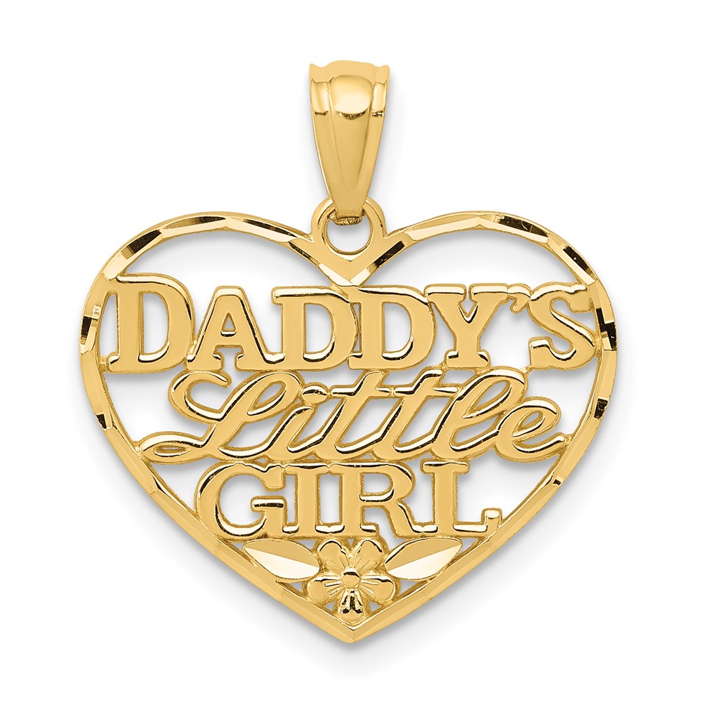 10k D/C Daddys Little Girl Heart Pendant (10C4027)