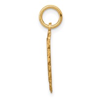 10K Yellow Gold Scalloped Border Heart Charm view 2