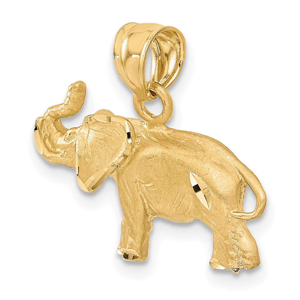 10K Diamond-cut Elephant Pendant (10C4066)