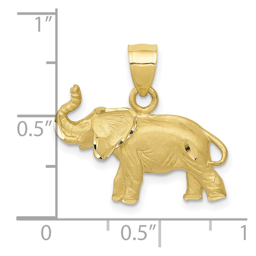 10K Diamond-cut Elephant Pendant (10C4066)
