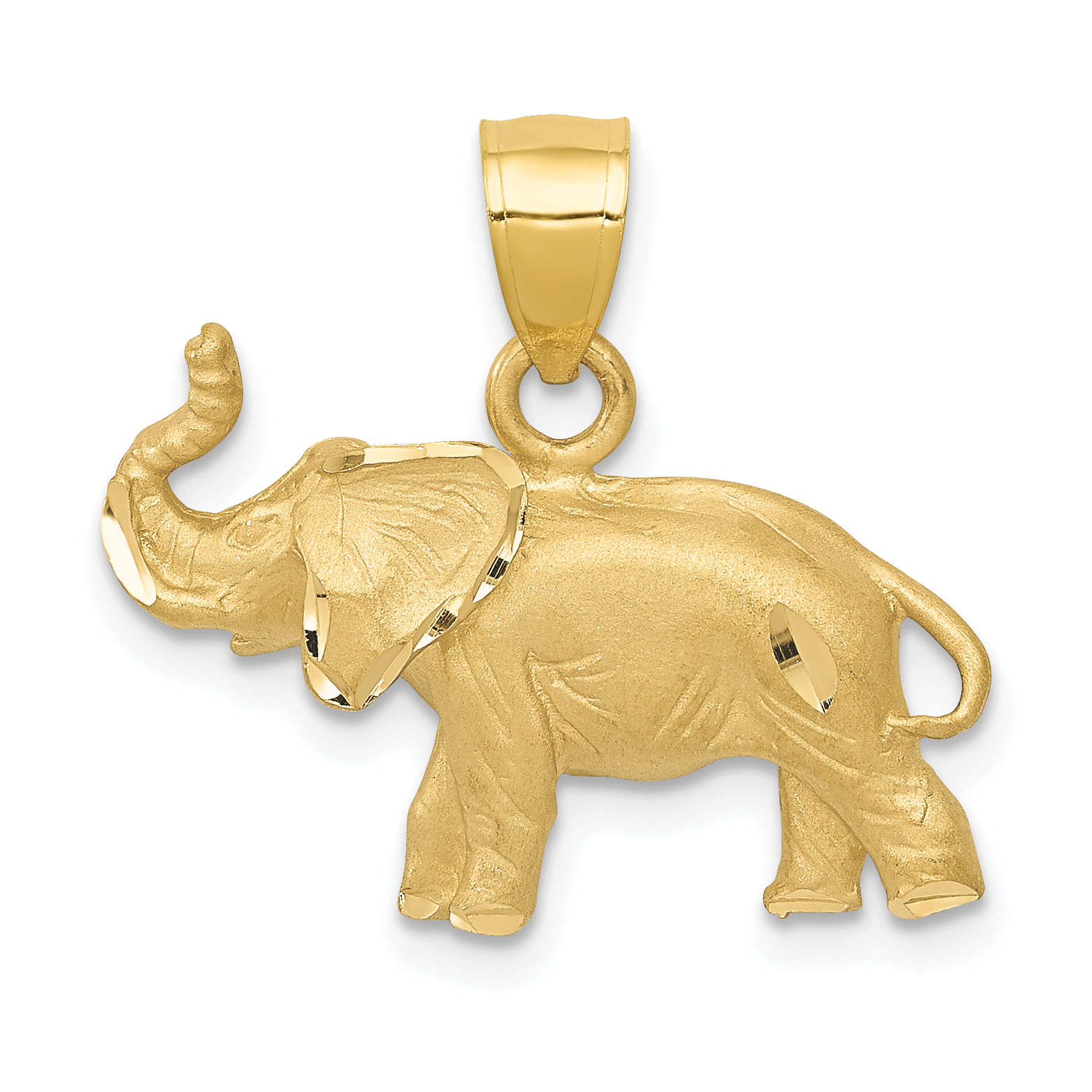 10K Diamond-cut Elephant Pendant (10C4066)