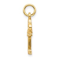 10K Solid Key Charm view 2