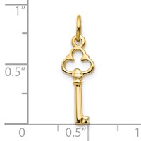 10K Solid Key Charm view 3