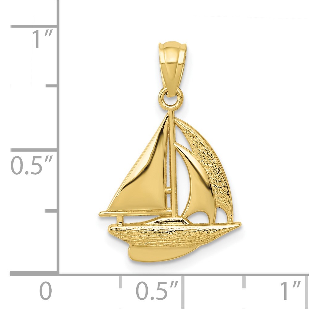 10k Sailboat Pendant (10C4172)