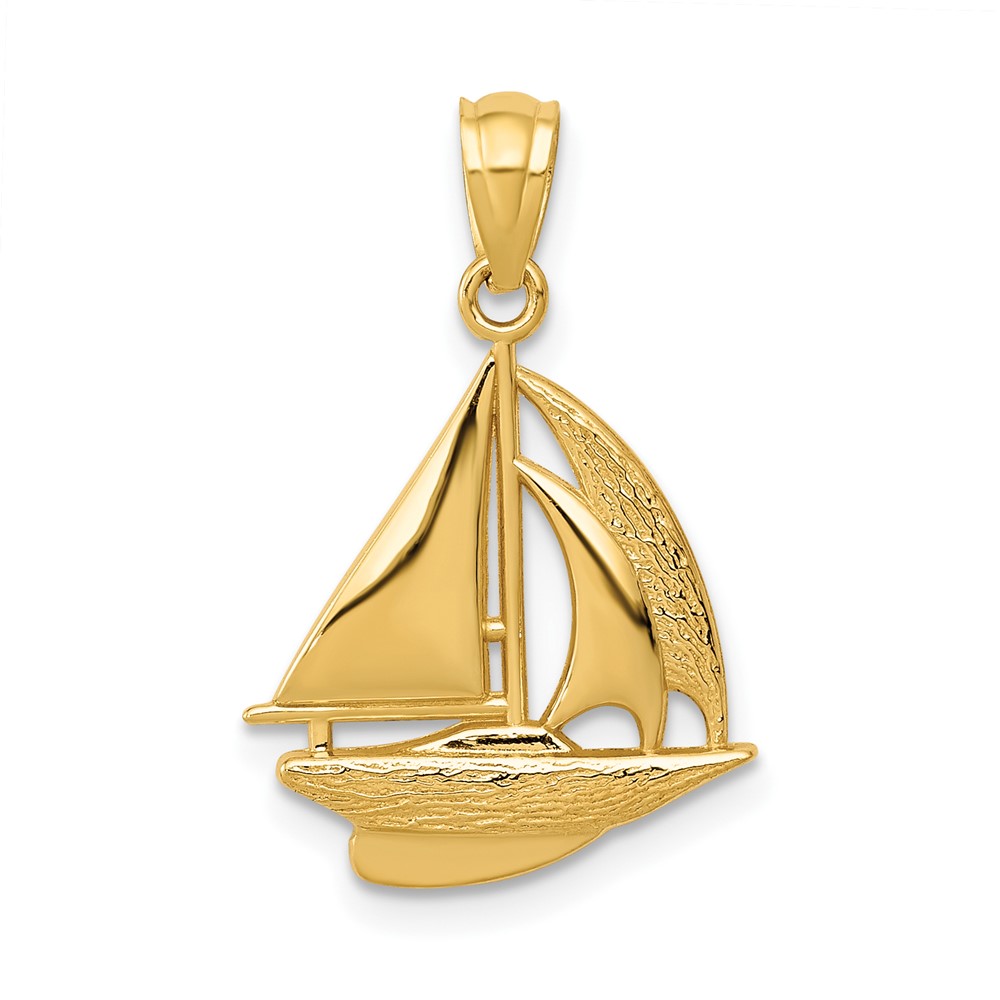 10k Sailboat Pendant (10C4172)