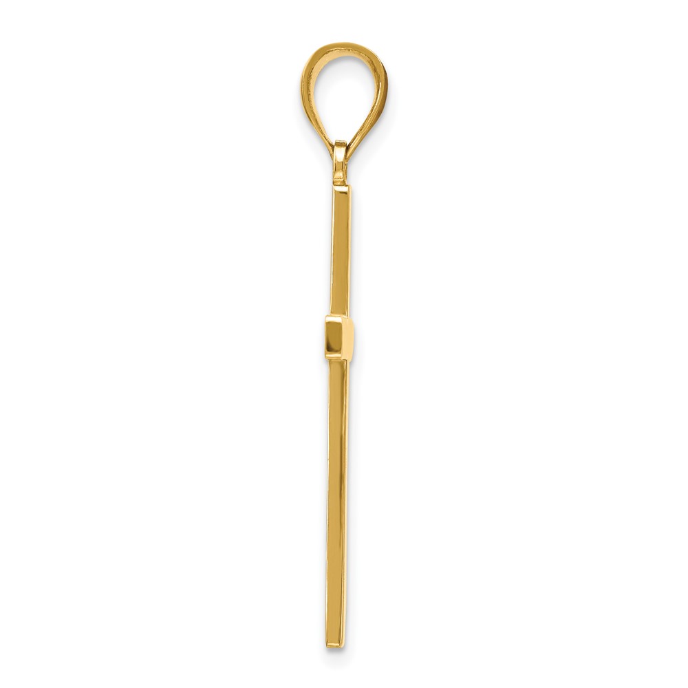 10k Polished Cross Pendant (10C4205)