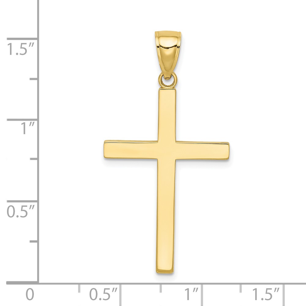 10k Polished Cross Pendant (10C4205)
