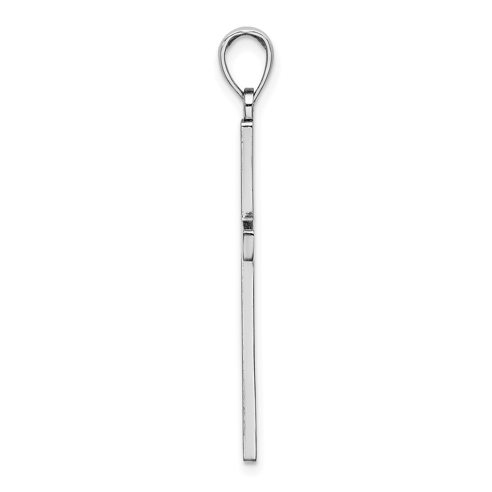 10k White Gold Polished Cross Pendant (10C4205W)