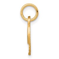 10K Yellow Gold Diamond-cut Double Heart Charm view 2