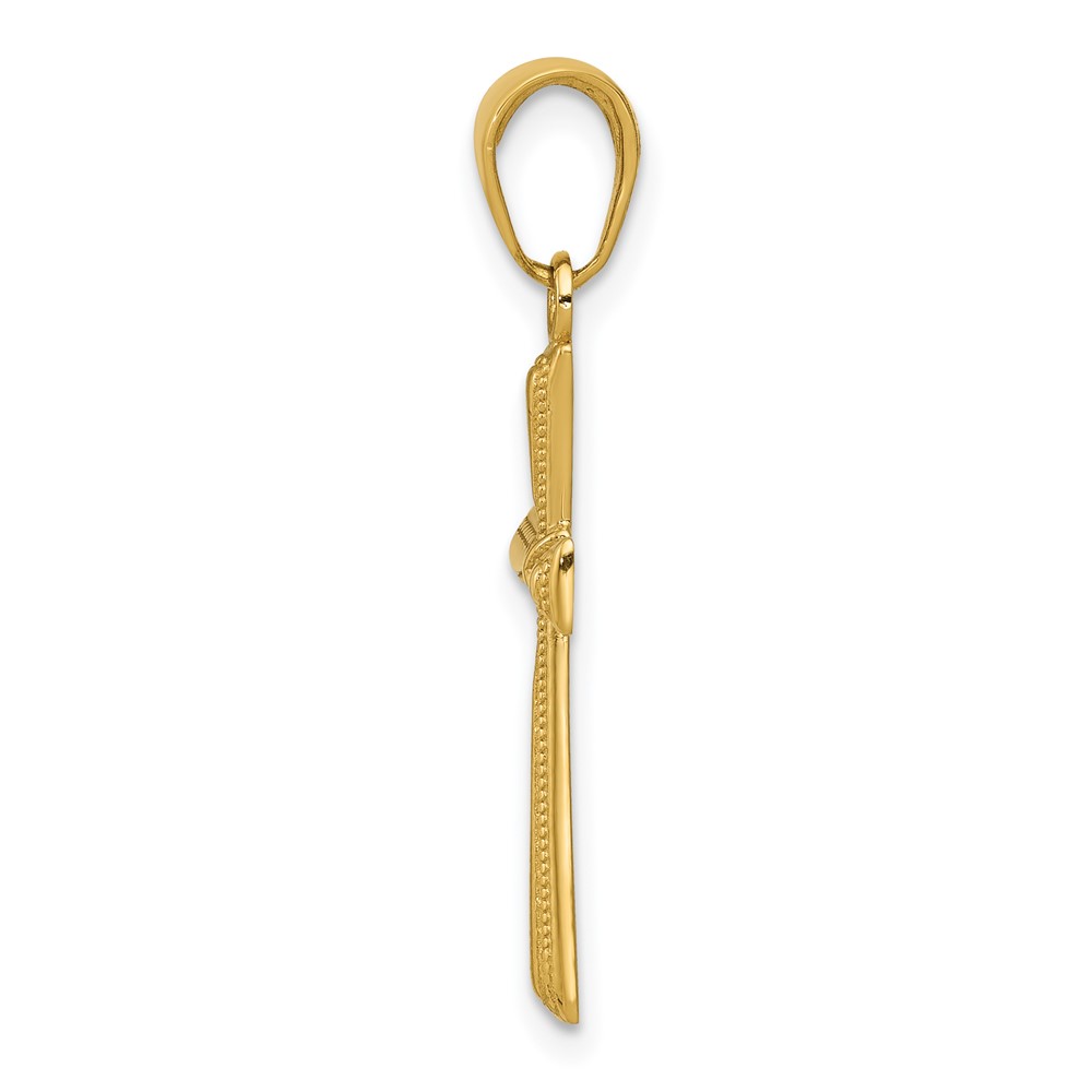 10K Diamond-cut X Cross Pendant (10C4235)