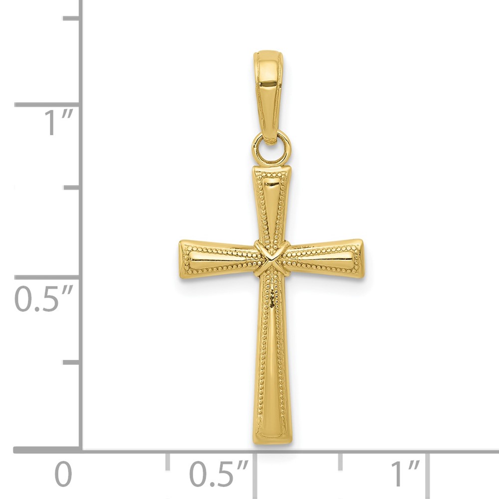 10K Diamond-cut X Cross Pendant (10C4235)