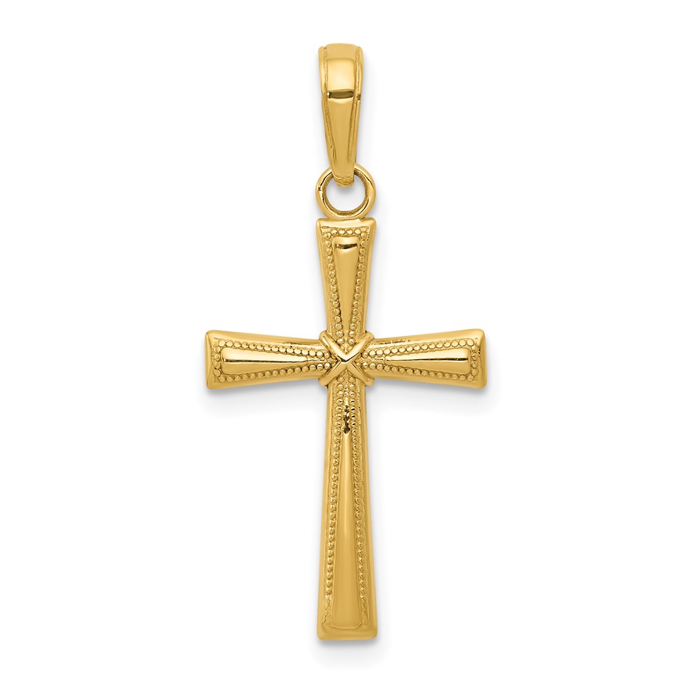 10K Diamond-cut X Cross Pendant (10C4235)