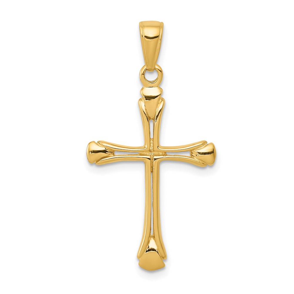 10K Cross with Triangle Tips Pendant (10C4242)