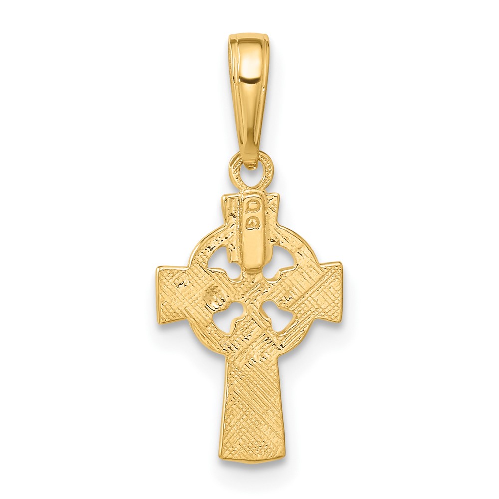 10k Celtic Cross w/Eternity Circle Pendant (10C4249)