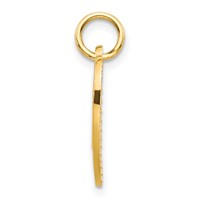 10K Yellow Gold Super Mom in Heart Charm view 2