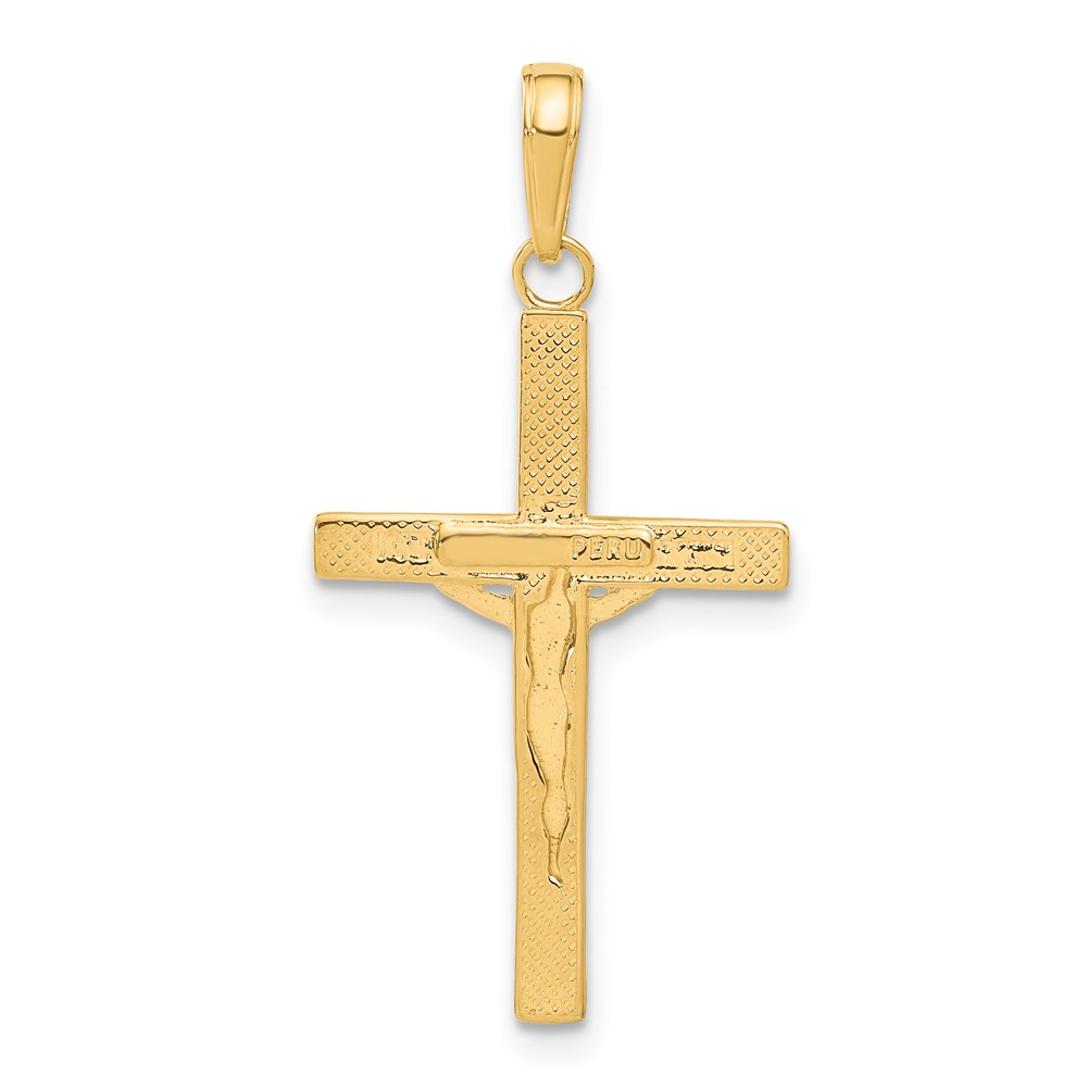 10K Diamond-cut Fancy Tipped Crucifix Pendant (10C4350)
