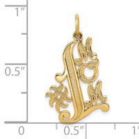10K Yellow Gold #1 Mom Charm view 2