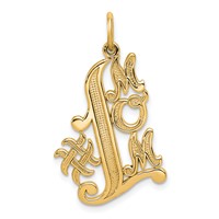 10K Yellow Gold #1 Mom Charm view 1
