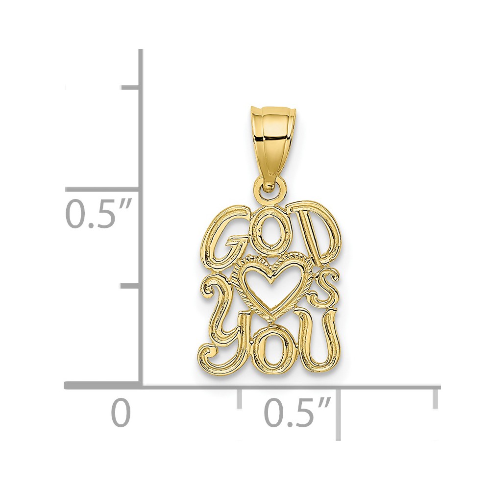 10K GOD HEARTS YOU Charm (10C4435)