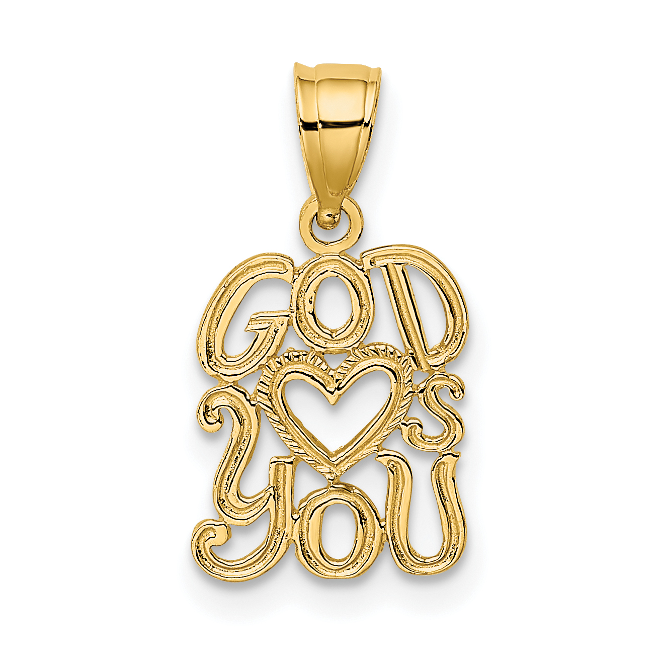 10K GOD HEARTS YOU Charm (10C4435)