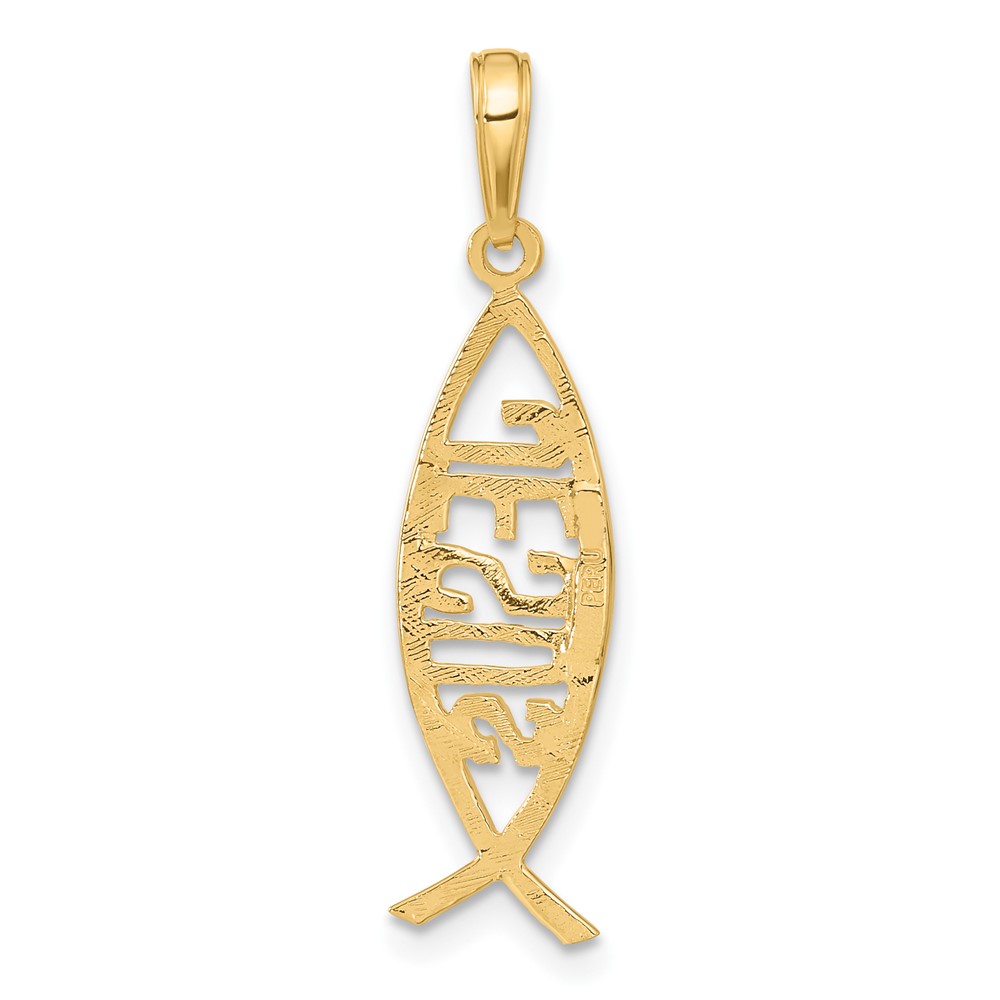 10K Ichthus Fish With JESUS Pendant (10C4446)