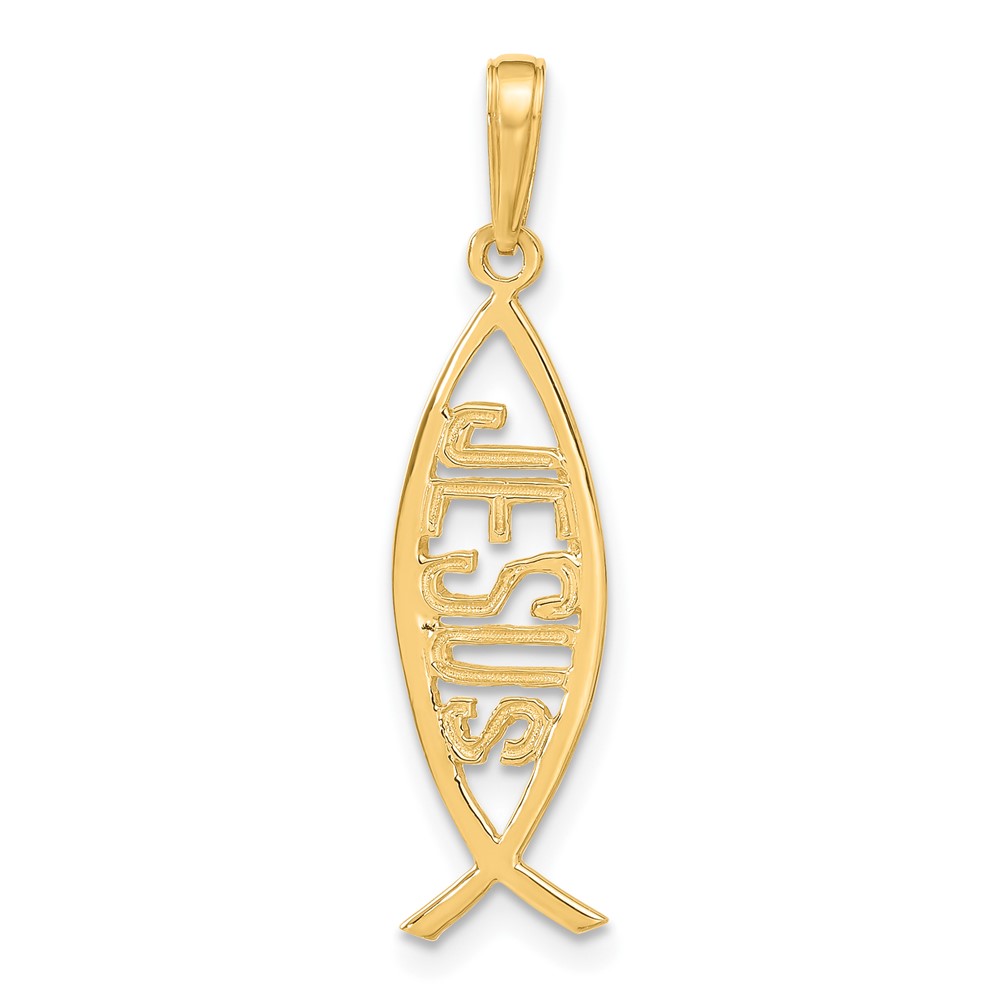 10K Ichthus Fish With JESUS Pendant (10C4446)