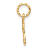 10K Yellow Gold Mom Charm with Flowers view 2