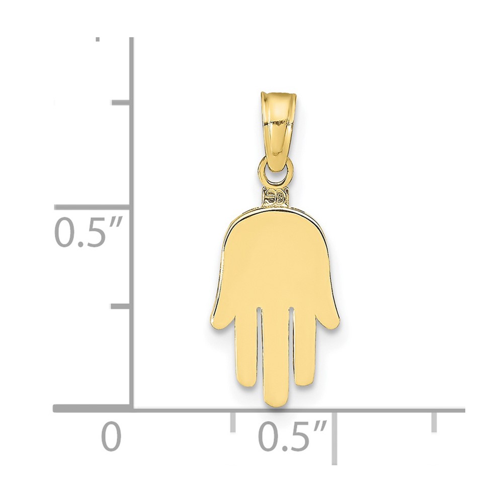 10K Large Solid Hamsa Pendant (10C4469)