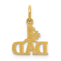 10K Yellow Gold #1 Dad Charm view 3