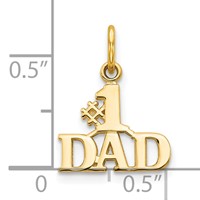 10K Yellow Gold #1 Dad Charm view 4