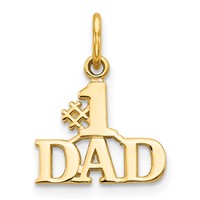 10K Yellow Gold #1 Dad Charm view 1