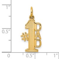 10K Yellow Gold #1 Dad Charm view 3