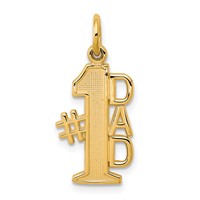 10K Yellow Gold #1 Dad Charm view 1