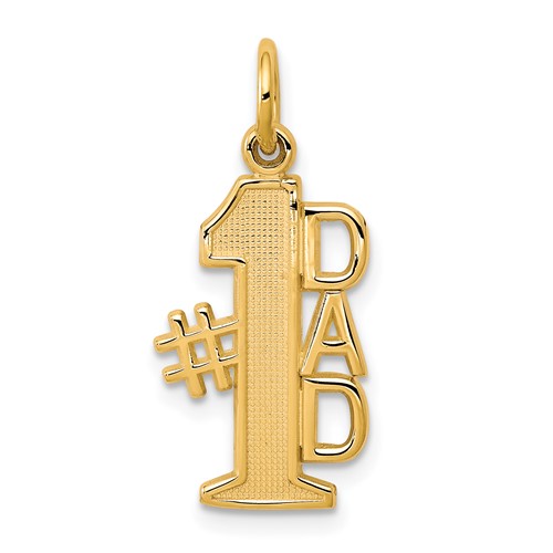 10K Yellow Gold #1 Dad Charm