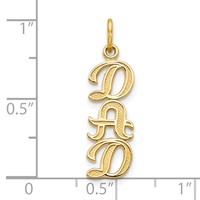 10K Yellow Gold Dad Vertical Charm view 3