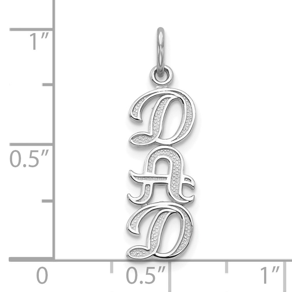10K White Gold DAD Charm (10C453W)